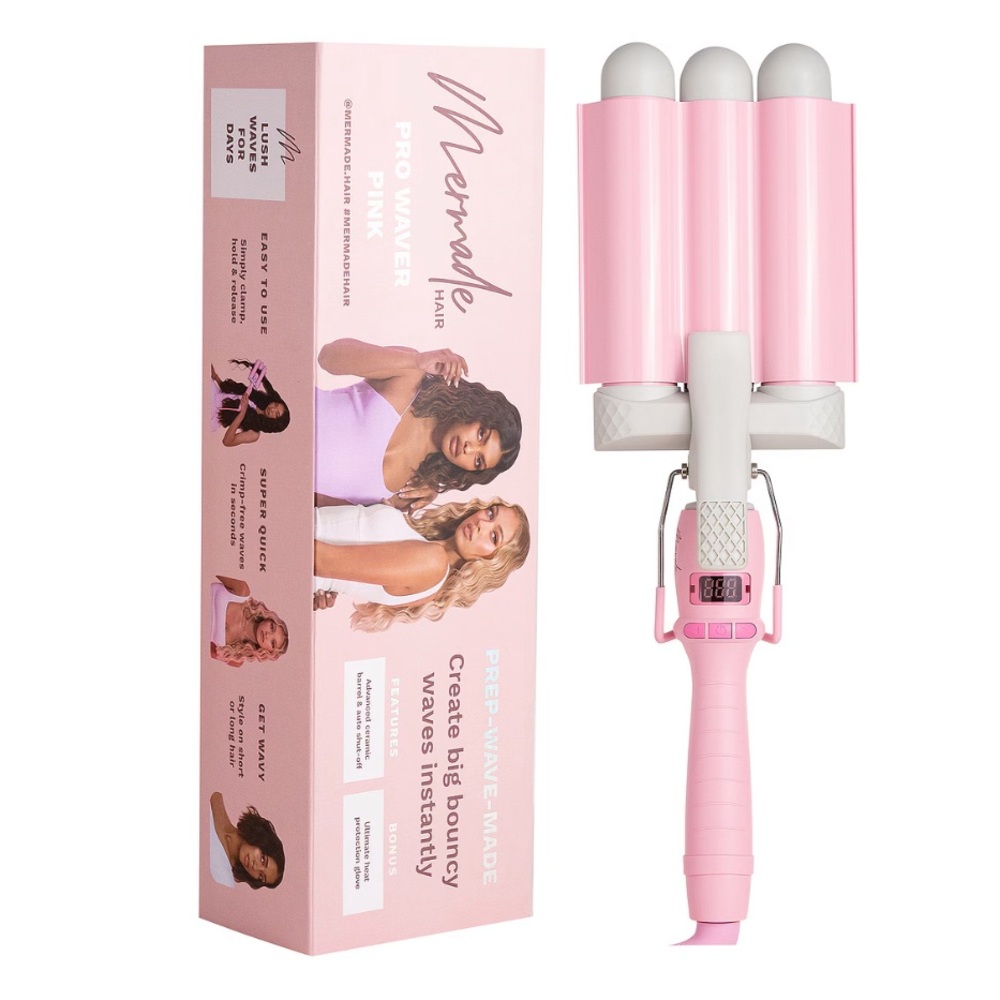 Mermade Hair 32MM Pro Waver Pink